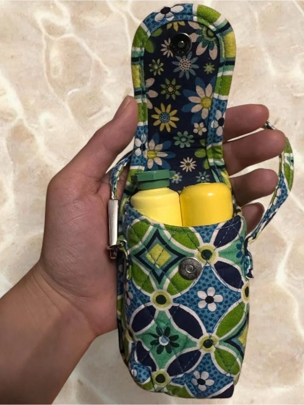 Y2K Vera Bradley Daisy Daisy Wristlet Cell Phone Cosmetic Pouch